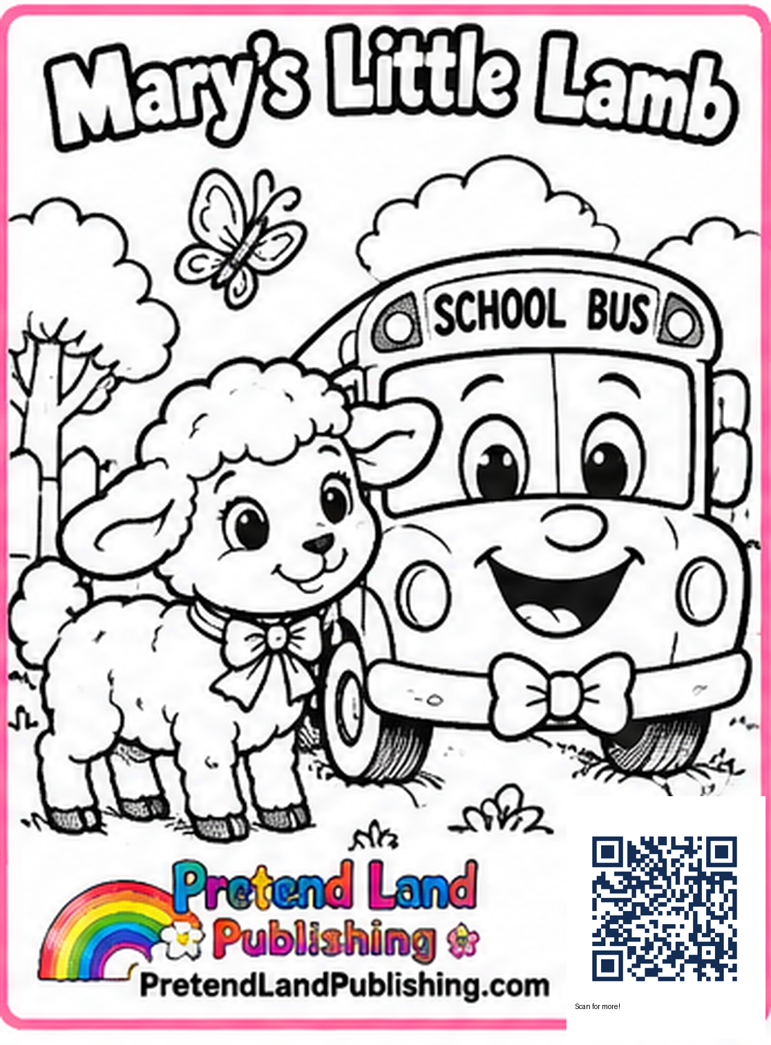 Mary’s Little Lamb printable coloring page