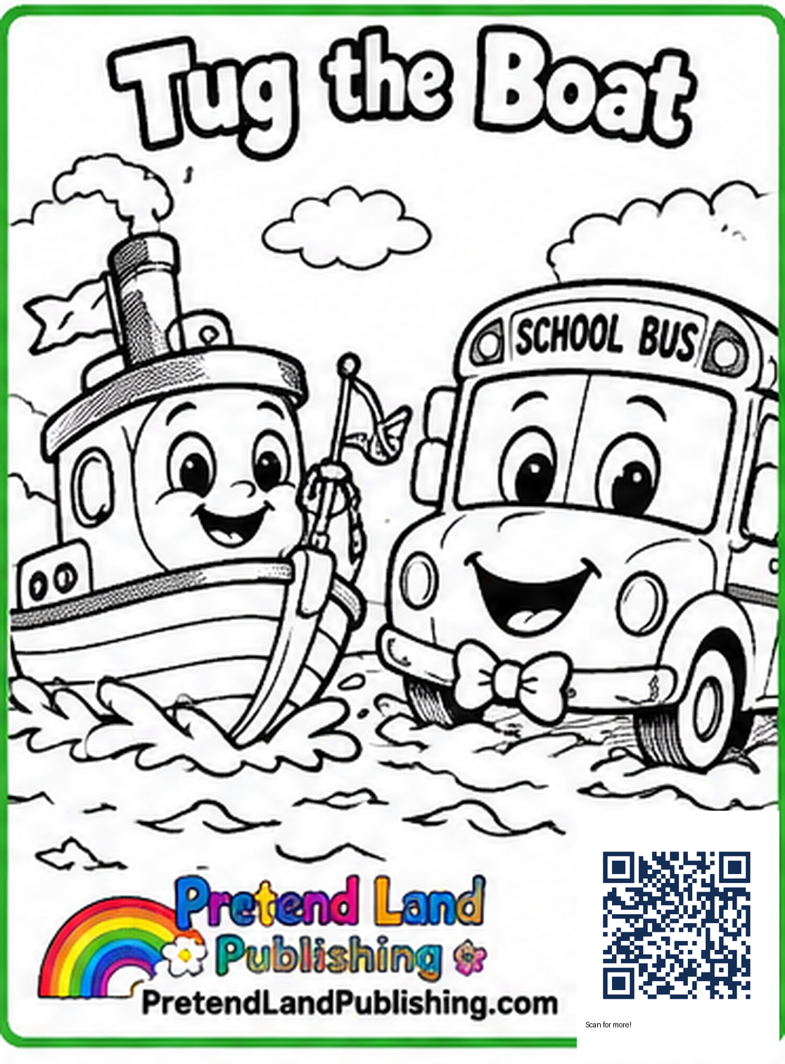 Tug the Boat printable coloring page
