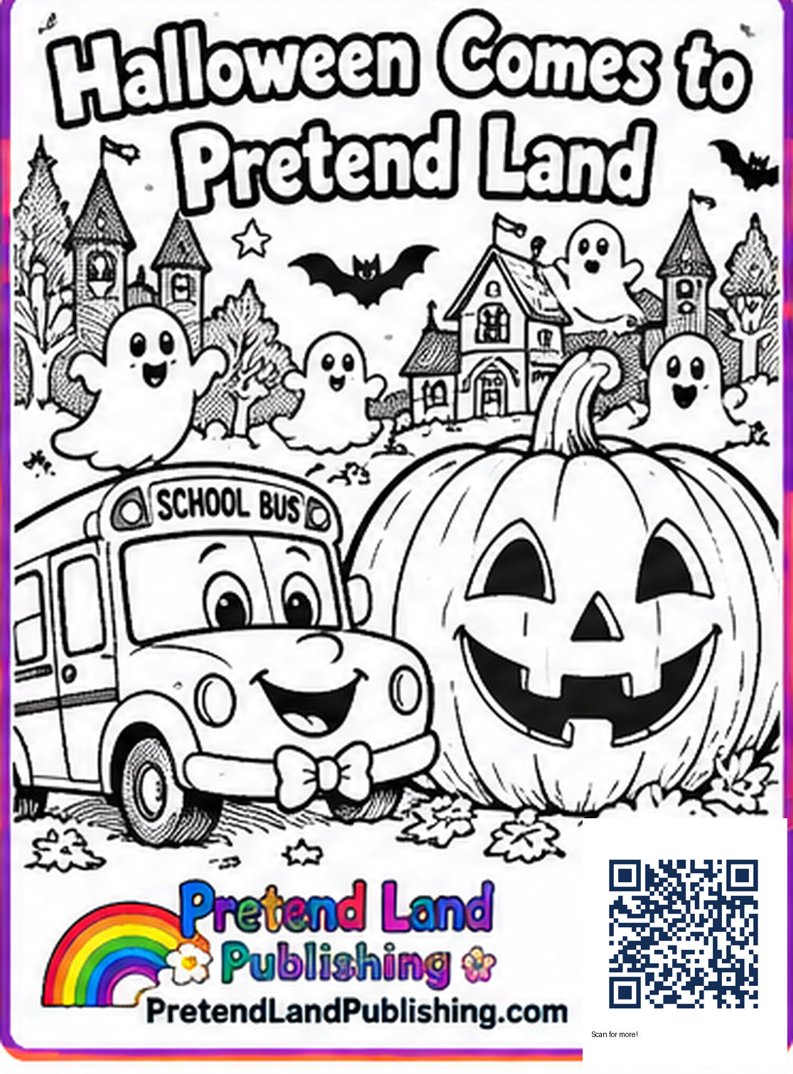 Halloween in Pretend Land printable coloring page